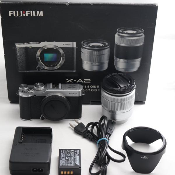 FUJIFILM デジタルカメラミラーレス一眼 X-A2レンズキット シルバー X