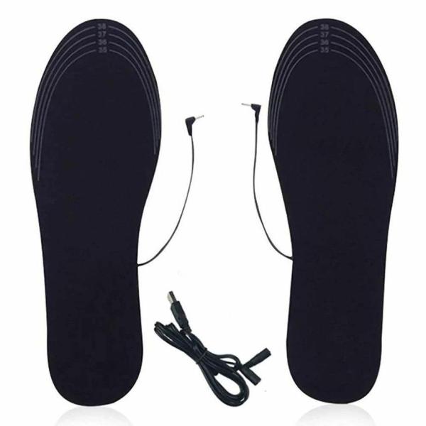 【防寒対策に効果的】電熱線内蔵で軽くてあったかインソールです。ソール全面に張り巡らされた電熱線により、かかとからつま先まで効果的に保温でき、底冷えから足を守ります。冷え性の方や防寒対策に効果的！※本製品は蓄熱効果がありません、加熱しながらイ...