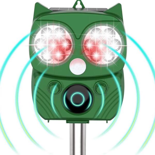 5個セット 動物撃退器 害獣撃退器 超音波 フラッシュライト 警報音 センサー ソーラー USB充電式 防水 ５モード 猫 鳥 ネズミ 犬 よけ 広範囲センサー NEKOBUTU