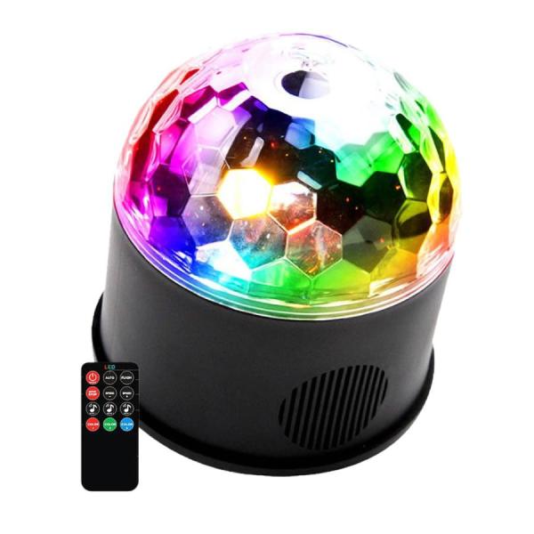 5個セット ミラーボール ディスコ 空間 ライト 照明 LED 9色 リモコン
