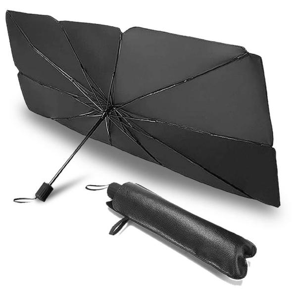 サンシェード 傘型 車 簡単開閉 10本骨 丈夫 フロント フロントガラス 日よけ 折りたたみ傘 頑丈チタン構造 遮光 断熱 日焼け防止 UVカット 贈り物にも HIYOSIN