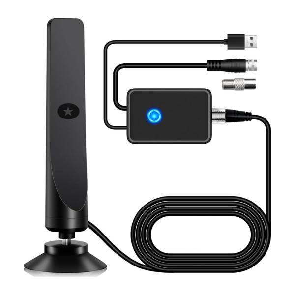 ●360全方位受信360全方位からの電波を受信することができます。セカイツリーアンテナは独自に開発した適応強化信号増幅器を採用しておりスマートICチップを内蔵しています。●4K HDTV画質無料視聴最大450kmの受信距離を実現した高性能な...