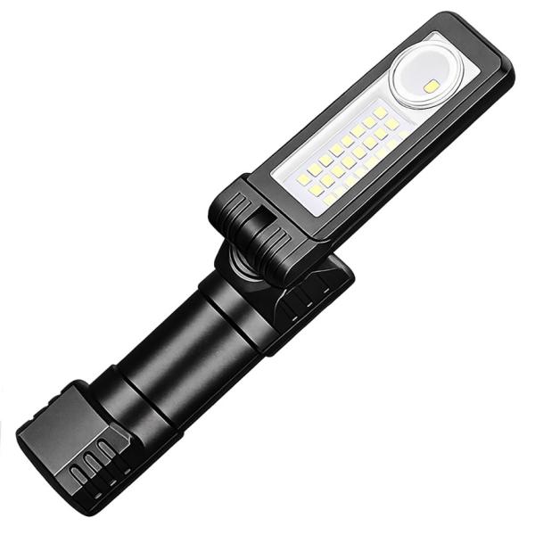 2個セット マグネット付き LED作業灯 充電式 COBライト ヘッドライト対応 Type-C充電 180° MAGUNETOU