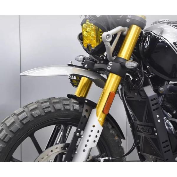 スクランブラー 400X スピード 400 フロント フェンダー アルミニウム 一体型 ショート マッドガード 外装 一体 バイクパーツ 泥除け 違和感なし 純正感 取寄せ
