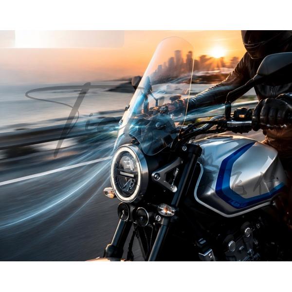 ホンダ CB400SF ウインドシールド 大型 クリオ スモーク 35CM 40CM 45CM 50CM ウインドスクリーン 風防 カウル 金具ビス付き イエロー 透明 クリア 取寄せ