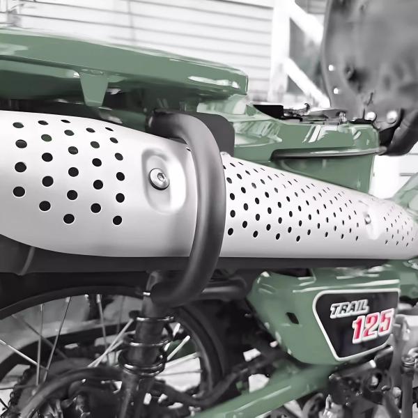 ハンターカブ CT125 マフラーガード Pipe Cover 排気管 カバー パイプ プロテクター マフラーカバー アルミニウム バフ仕上げ おしゃれ 保護 カスタム 取寄せ