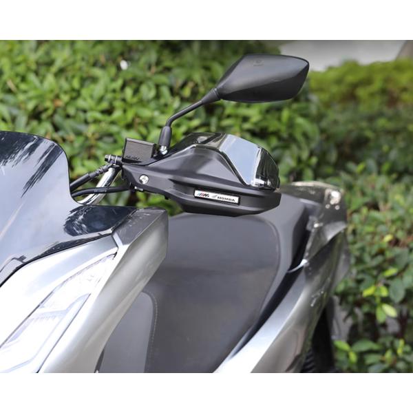 ホンダ PCX 150 160 ハンドルカバー ガード バイクハンドル ナックルガード 防風 保護 各色 アクリル 透明 コンパクト 飛び石ガード ハンドスクリーン 取寄せ