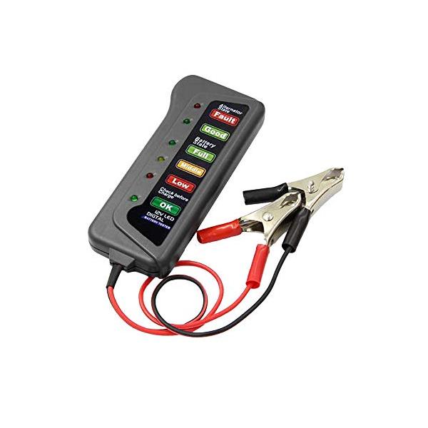 バッテリー電圧チェッカー 簡単手軽に電圧をチェック バッテリー直結式 常備しやすいコンパクトサイズ FMTTIROL12
