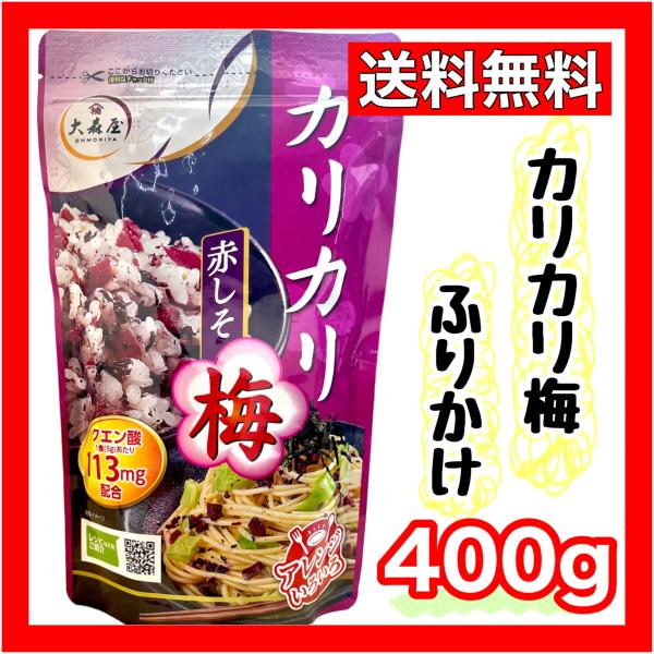 大森屋 カリカリ梅 赤しそ ソフトタイプ 400g 大容量 ふりかけ お茶漬け パスタ 和え物 おに...