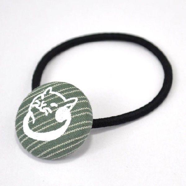 川越唐桟 髪ゴム 猫飼好五十三疋 寄ったブチ 金通縞 若葉色 Ic0053 鼠屋ちゅう吉 通販 Yahoo ショッピング