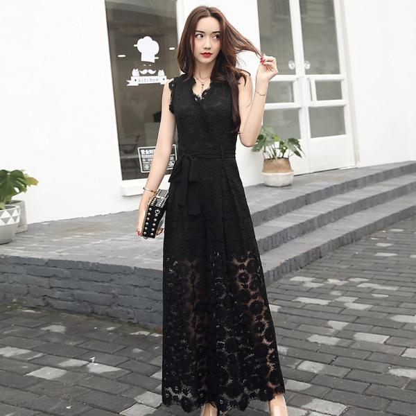 レディース オールインワン パンツドレス ワイドパンツ ノースリーブ 総レース シースルー スタイリッシュ 発表会 結婚式 パーティ お呼ばれ Buyee Servicio De Proxy Japones Buyee Compra En Japon