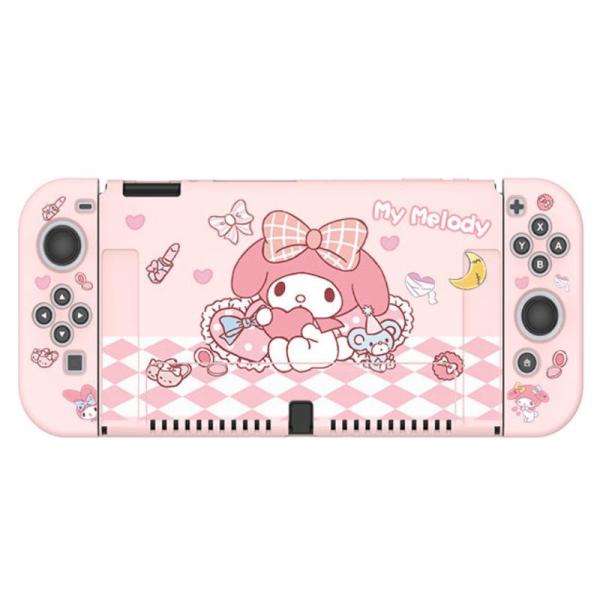 スイッチ 有機EL 保護ケース Switch OLED対応 カバー かわいい ピンク 透明 分体式 TPU/PC製 分体式 全面保護 キズ防  :20230410191935-02176:NIショップ 通販 