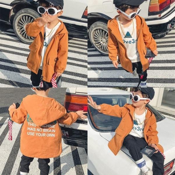 送料無料 子供服 アウター ジャケット 長袖 フード付き ジップアップ 子供 子ども カジュアル 春服 キッズ 男の子 男児 春 かわいい シンプル 期間限定で特別価格