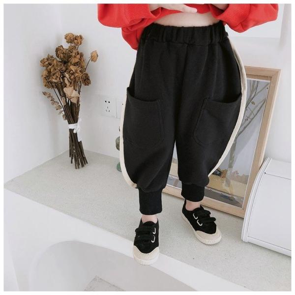 送料無料 長ズボン ズボン ニットパンツ スウェット パンツ ゆったり 大きめポケット 国内送料無料 子供服 やわらかい おしゃれ 男 サイドライン キッズウェア