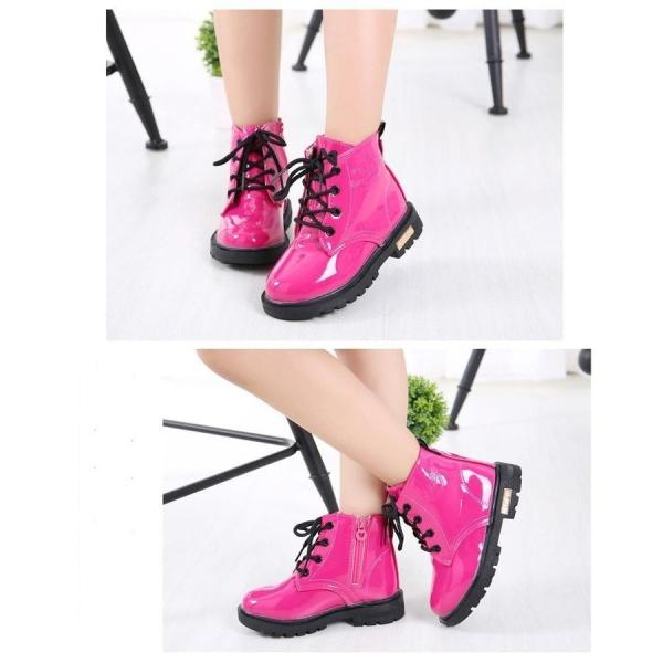 送料無料 子供用ブーツ キッズブーツ ジュニアブーツ ショートブーツ 編み上げ レースアップブーツ 防寒 シ 女の子 裏起毛 男の子 裏ボア 専門店 温かい