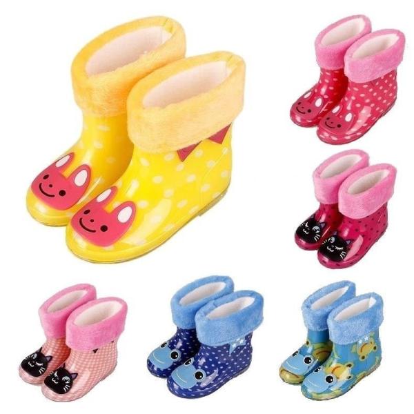 送料無料 子供用 長靴 レインブーツ 中ボア レインシューズ フェイクファー 防寒 雪遊び 安売り 女の子 あったかい 男の子 男児 寒さ対策 雨 暖かい