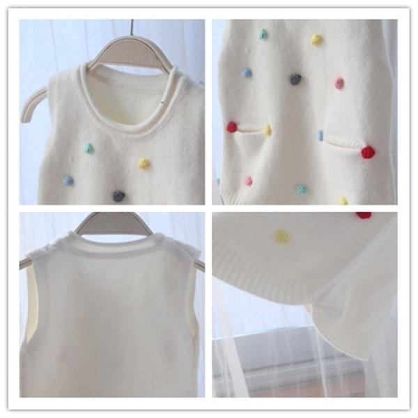 送料無料 ベスト ベビー キッズ ニットベスト ノースリーブ 丸首 ラウンドネック 子供服 マーケット 冬 おしゃれ かわいい ベビー服 防寒 あ プルオーバー