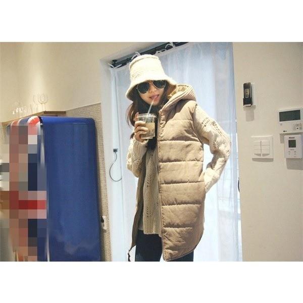 送料無料 ダウンベスト レディース アウター おしゃれ 防寒着 ダウン 大きいサイズ ロング丈 あたっか ノースリーブ ダウンジャケット ダウンコート 軽量