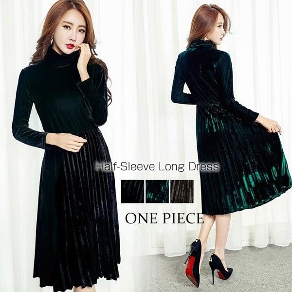 送料無料 ワンピース 海外並行輸入正規品 レディース 40代 秋冬 体型カバー トップス ロング丈 長袖 きれいめ 通勤 着痩せ パーディ オシャレ Ol