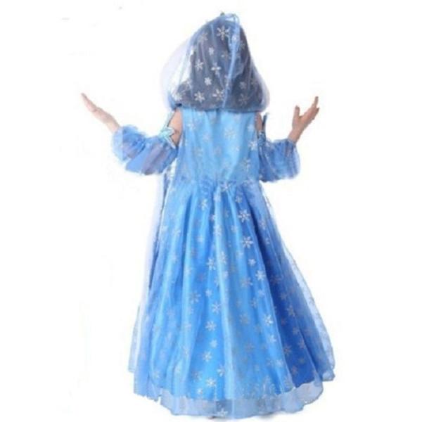 送料無料 子供用 ドレス ワンピース コスプレ コスチューム 衣装 プリンセス 有名な ハロウィン 可愛い かわいい 雪女王 子供 ジュニア キッズ 女の子