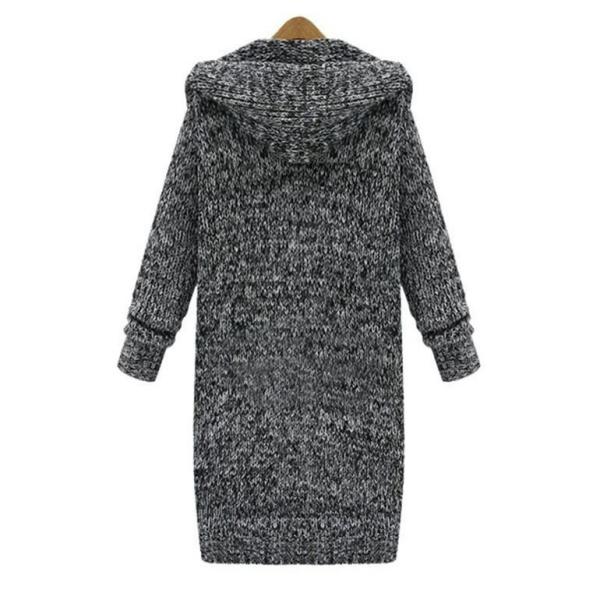 送料無料 ロングカーディガン 厚手 秋冬 レディース ニット 長袖 ゆったり カーディガン コーデ スーパーセール期間限定 冬 グレー ざっくり コ アウター ロングニット