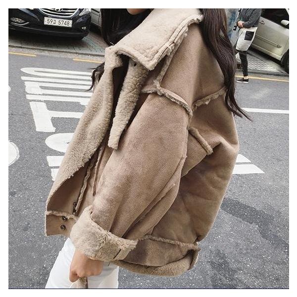 大人気 送料無料 裏ボア フェイクムートンライダース ムートン調 ライダースジャケット レディース ジャンパー ブルゾン ライダース アウター ジャケット