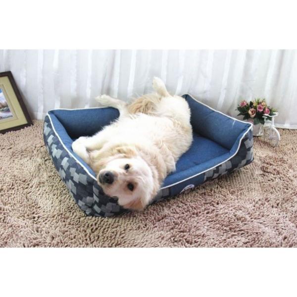 送料無料 卸売り ペット用ベッド ペットハウス 寝床 犬 猫 ドッグ 夏用 通年用 格子柄 長方形 水洗い可 角型 室内用 格子模様 防水 柔らかい
