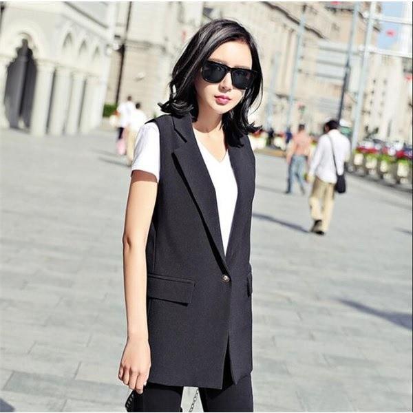 送料無料 ベスト レディース ノースリーブ ロング トレンチベスト スーツコート 無地 おしゃれ カジュアル 黒 Ol メーカー在庫限り品 ファッション トップス 通勤