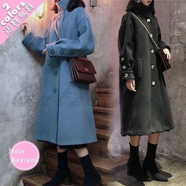 送料無料18春秋新作レディースロングコート立ち襟チェスターコート通勤通学スプリングコートシンプルカジュアルアウター春秋冬きれいめ 贈与