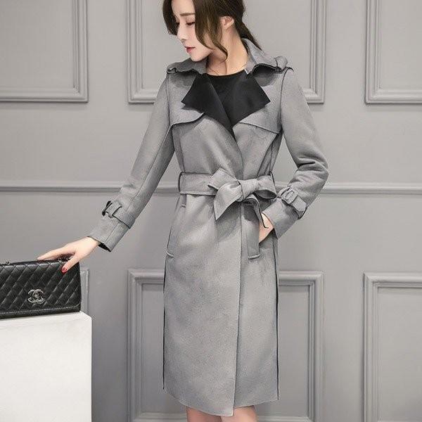 送料無料18春秋新作トレンチスプリングコートモッズコートロングコートレディースファッションウエストベストカジュアル大きいサイズアウタ