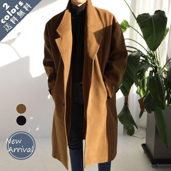 送料無料18秋冬新作メンズチェスターコートカジュアルビジネス膝丈ロング丈カッコイイゆったり