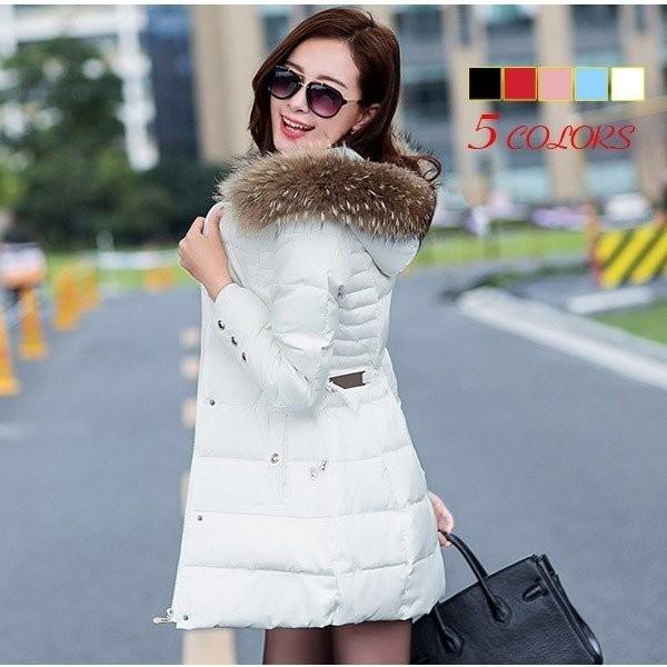 爆買いセール 送料無料冬新作ロングコートダウンジャケットレディースファッションダウンコートフード付きファー付き着痩せ厚手アウター修身