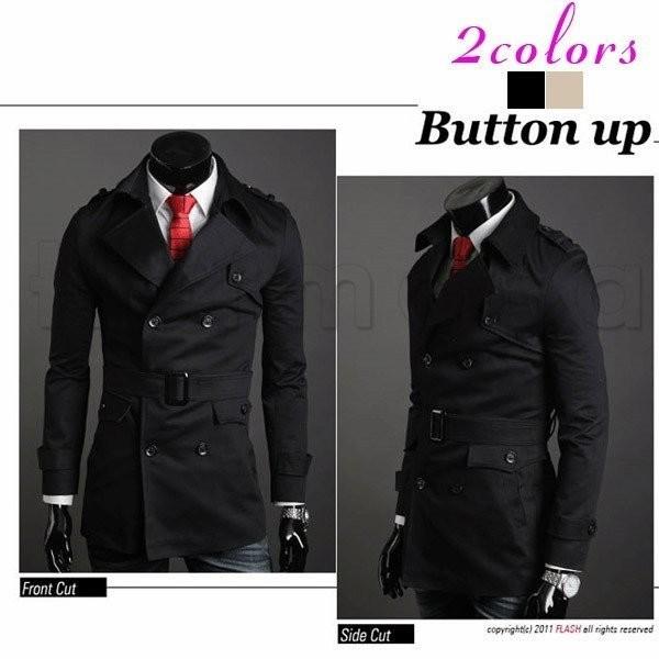 送料無料18秋新作スプリングコートトレンチコートジャケットハーフコート細身メンズファッションアウター大きいサイズカジュアルビジネス 格安激安