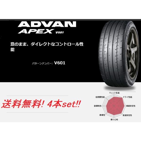 225/45R19 YOKOHAMA ADVAN APEX V601、2025年 ADVAN 225/45R19 96Y XL APEX（エイペックス） V601 ヨコハマ スポーツ