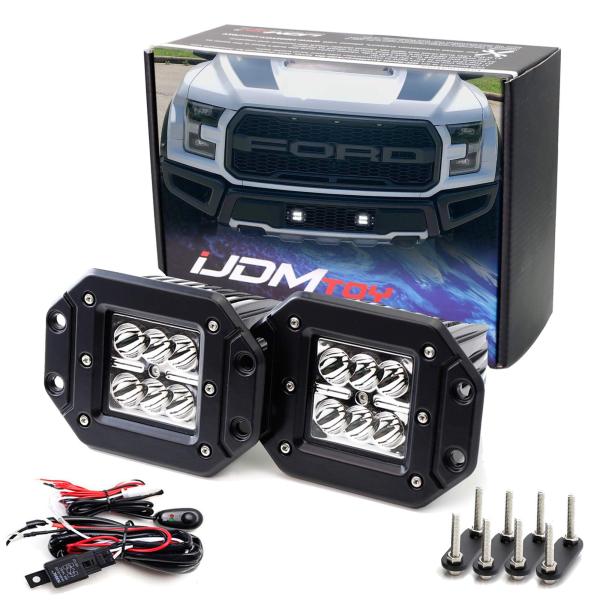 【並行輸入品】 iJDMTOY Xenon White Flush Mount LED Pod Lamp Kit Compatible with