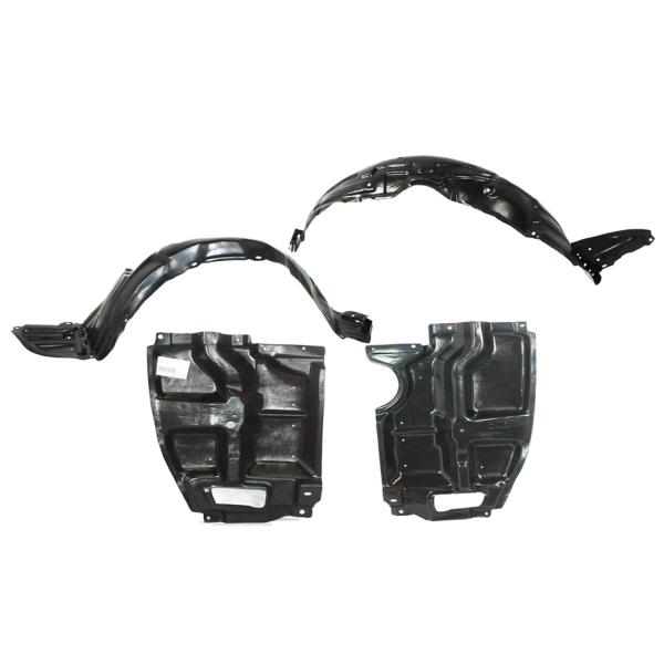 【並行輸入品】 Front Fender Liners + Engine Splash Shield Under Covers Kit For