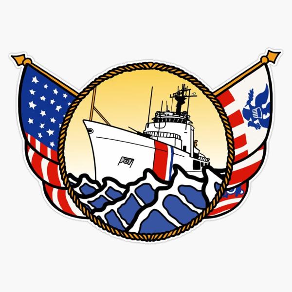 【並行輸入品】 HOF Trading Flags Series Us Coast Guard 210 Wmec Vinyl Sticker