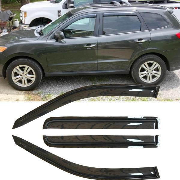 【並行輸入品】 Deebior 4pcs Outside Mount Style Dark Smoke Window Rain Guards D