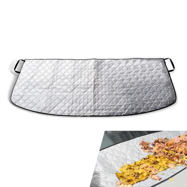 【並行輸入品】icykale 車用フロントガラス レイントラフカバー 169.9 cm x 45.0 cm ブロック 落ち葉 埃 霜 プロテクタ