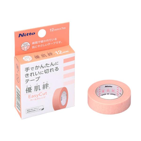 手でかんたんにきれいに切れるテープ 優肌絆 EasyCut 12mm×7m ニトムズ Nitto