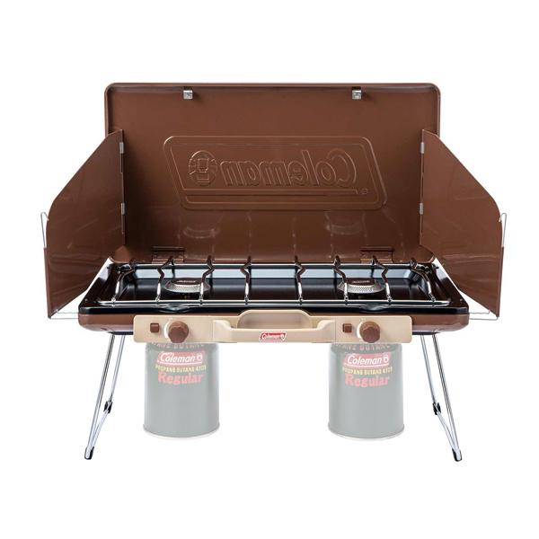 ▼持ち運びに便利なキャリーハンドル付き。スリムボディーの高火力LPツーバーナー耐風性に優れ、最大火力約3,500kcal／h×2のハイパワー汁受け部フッ素樹脂加工■仕様【火力】最高時約7,000kcal／h(約3,500kcal／h×2)(...