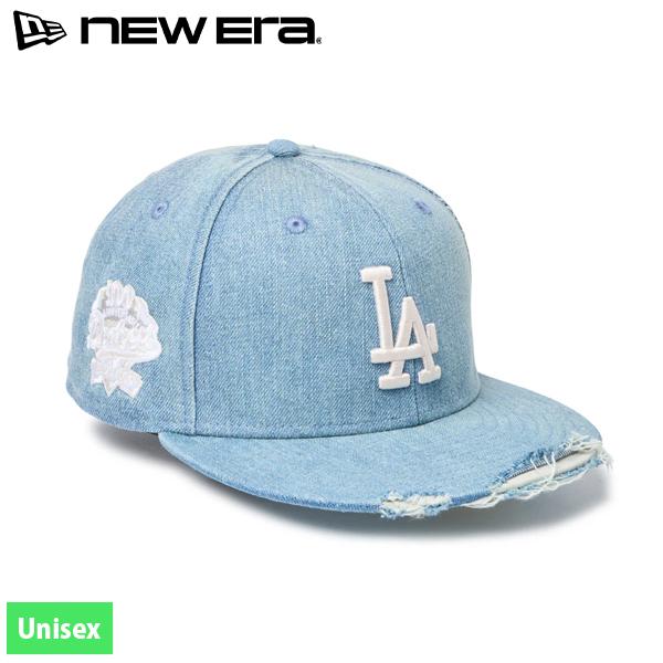 ニューエラ  59FIFTY MLB ダメージデニム ロサンゼルス・ドジャース ネイビー 14745174 アウトドア 帽子 ユニセックス 59フィフティ