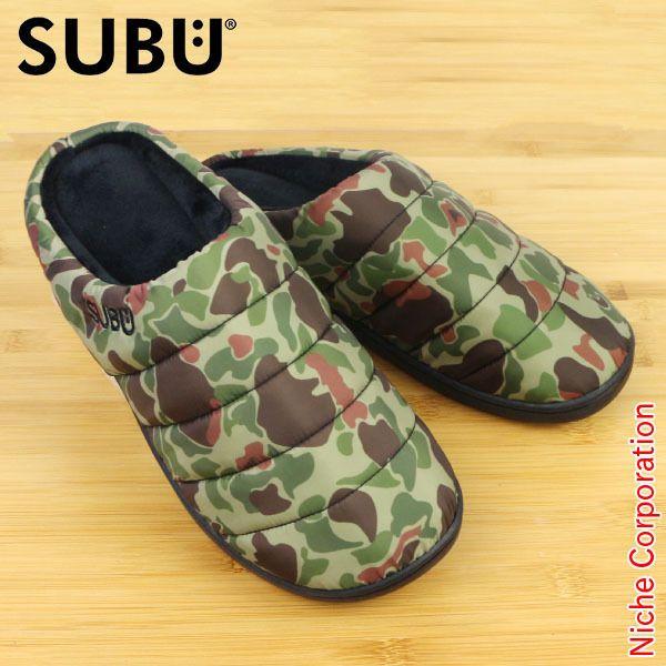 SUBU(スブ) サンダル ダックカモ SB-DCM 撥水 裏起毛 靴 スリッパ 冬