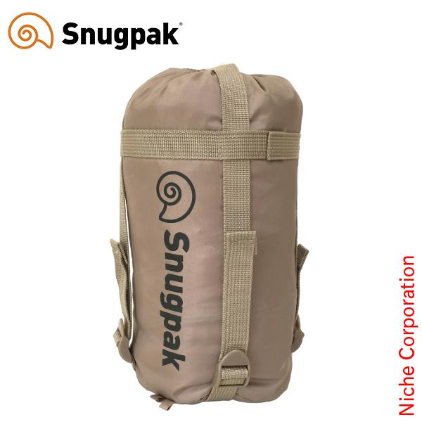 コンプレッションストラップにより、寝袋・中綿入り衣服など嵩張るギアを30〜50％圧縮可能。■仕様カラー：デザートタンサイズ（約）：直径14×高さ29.5cm素材：ポリエステル重量：60g生産国：中国[ アウトドア スナグパック snugpa...