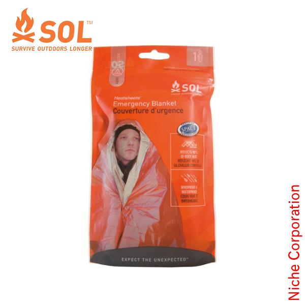 1人で使うサイズの非常用ブランケット。体熱の90%を反射させて体温を維持する特殊な素材「ヒートシート(R)」を採用しています。使うときは簡単に広げられ、音も静かです。また引き裂き強度が強く、すぐに破けるということもありません。外側のオレンジ...