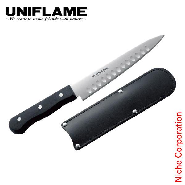 ハイカーボン6Aを採用し、切れ味抜群！肉はもちろんカボチャなどの硬い食材にも最適■仕様・牛刀には切り離れを良くするディンプル（凹凸）付き・シース付き[サイズ] 全長：約30.5cm、刃長：約18cm[材質] 刃部：モリブデンバナジウム、ステ...