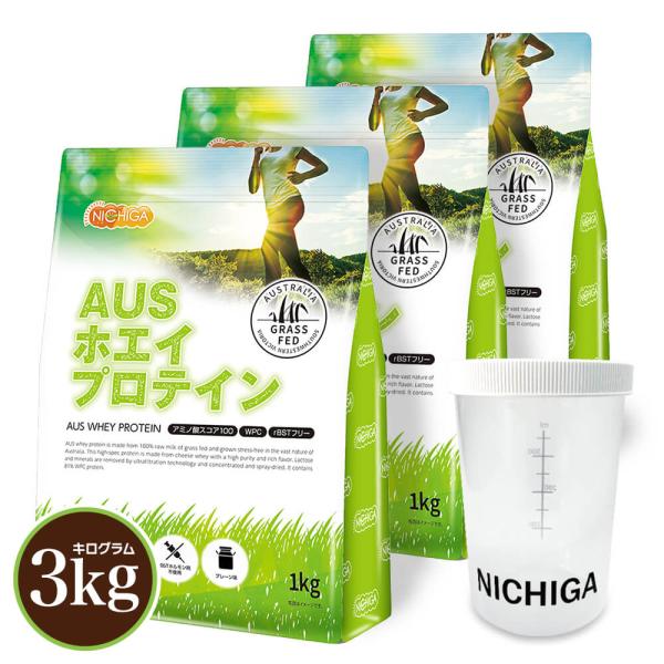 NICHIGA（ニチガ） ＜シェイカー セット＞ AUSホエイプロテイン グラス