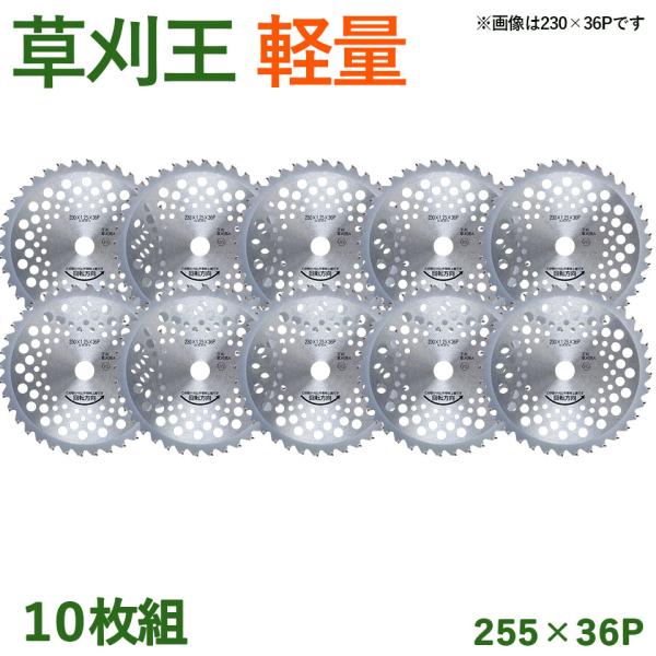 10枚組】 草刈王 軽量 チップソー バクマ工業 BAKUMA 255×36P 外径