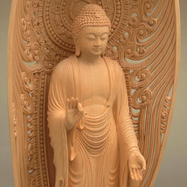 阿弥陀如来像 特別仕立 5.5寸 中国工芸美術大師 人間国宝仏師