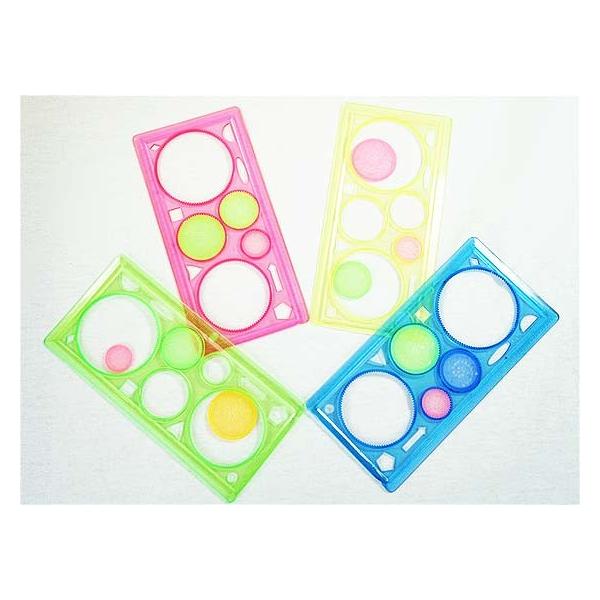 新品　スピログラフ定規　６９枚　まとめ売り スピログラフ(ぐるぐる定規)ピンク×ピンク - メルカリ